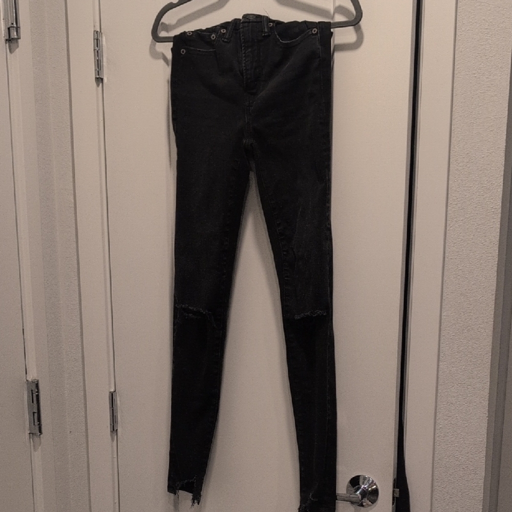 American Eagle Outfitters Luxe Stretch Black Jeans Size 00, Extra Stretch New